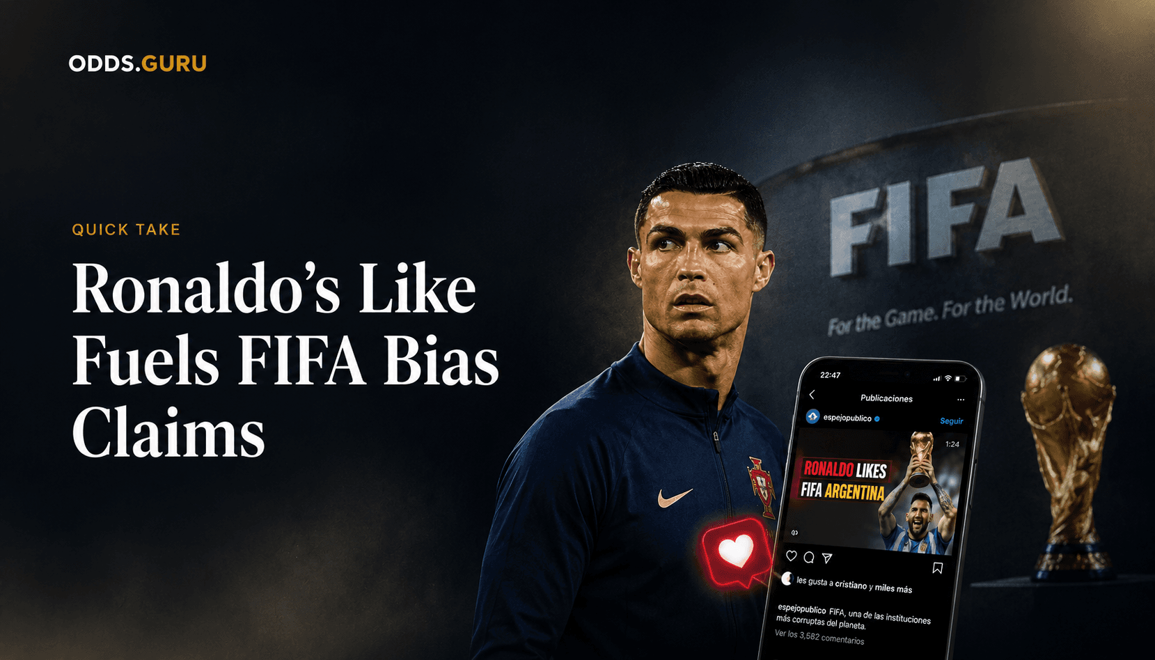 Ronaldo likes FIFA Argentina video