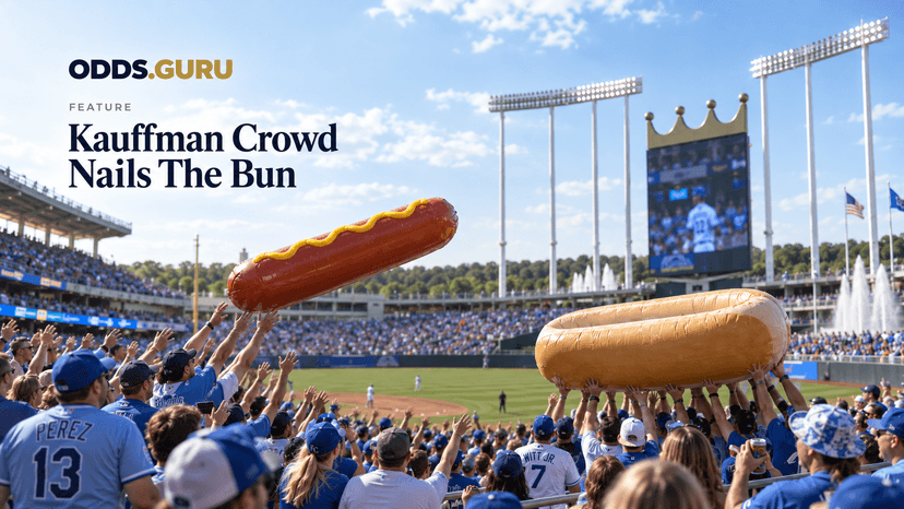Royals inflatable hot dog beats the 35-second clock