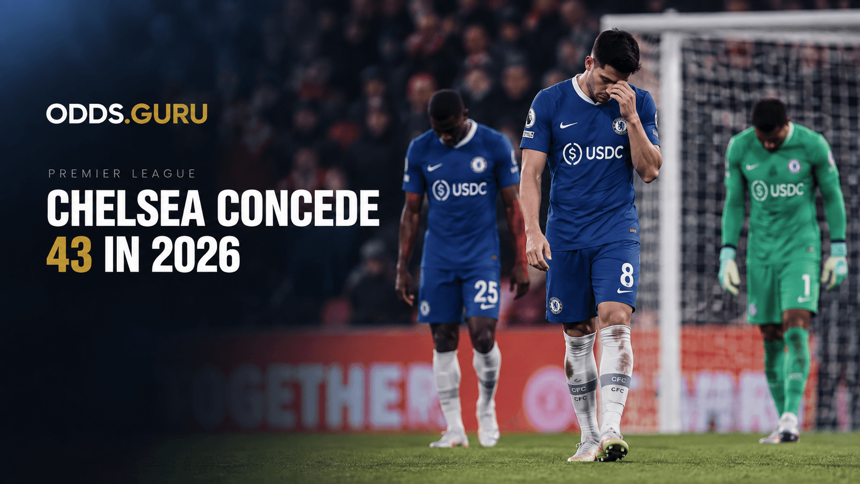 Chelsea goals conceded: 43 in 2026, most in the league